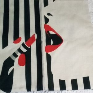 Sephora Chic Black and Red Graphic Pillow Case